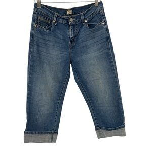 Levis 515 Jeans Womens 4
Roll Up Capri Pants Mid Rise Stretch Denim Medium Wash